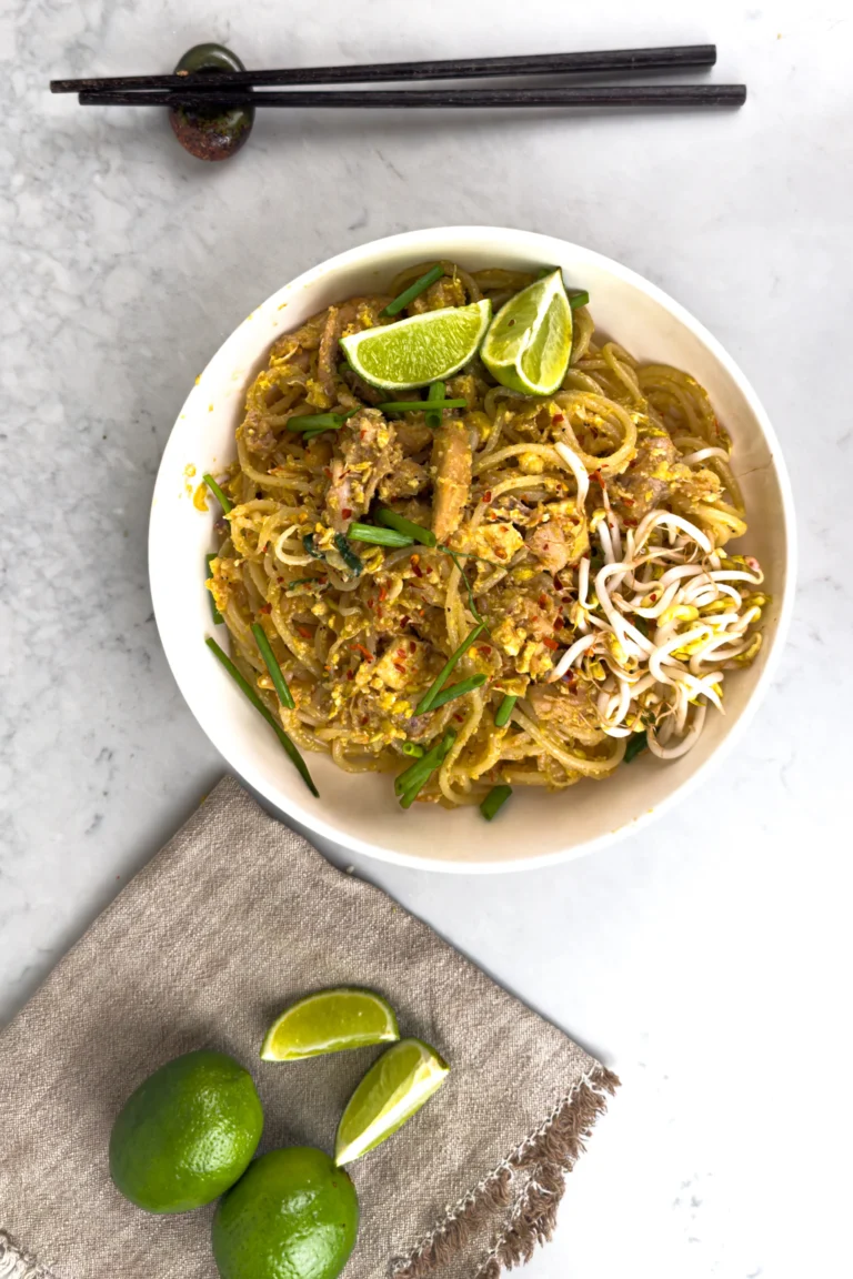 Autentisk pad thai med kyckling