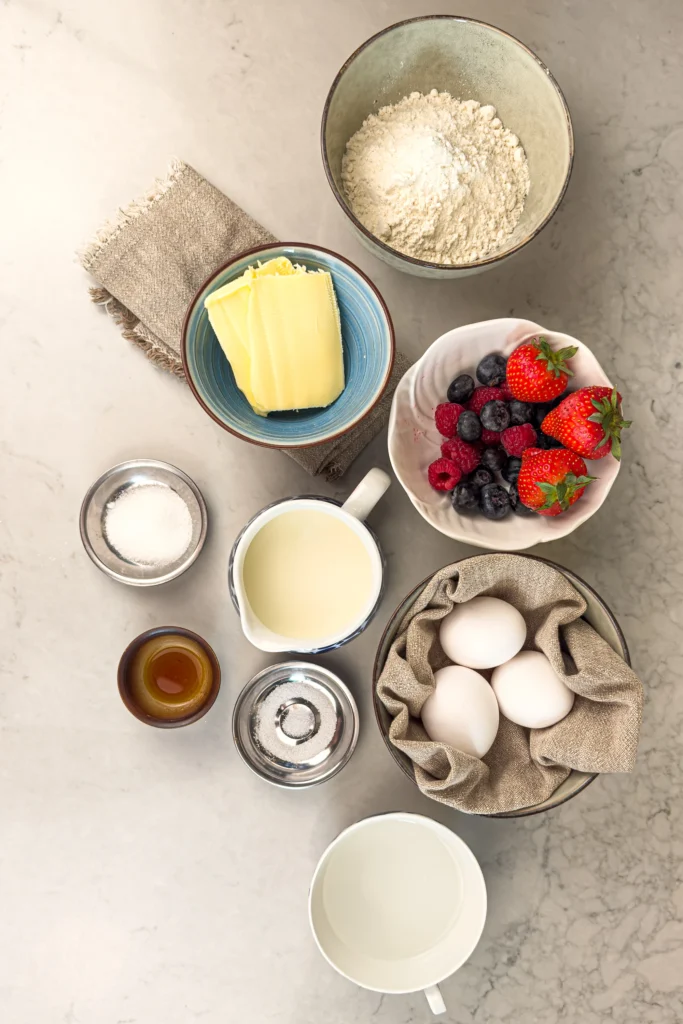 Ingredienser till pannkakssmet