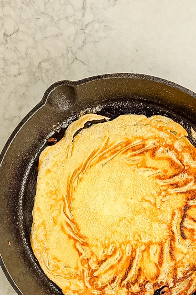 Grädda pannkakan 30 sekunder på andra sidan